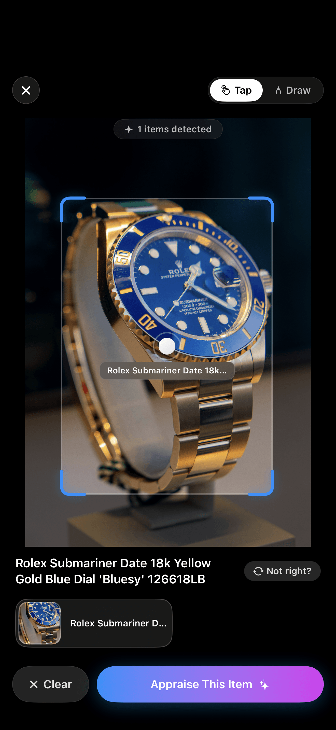 AI identifying a product from a photo